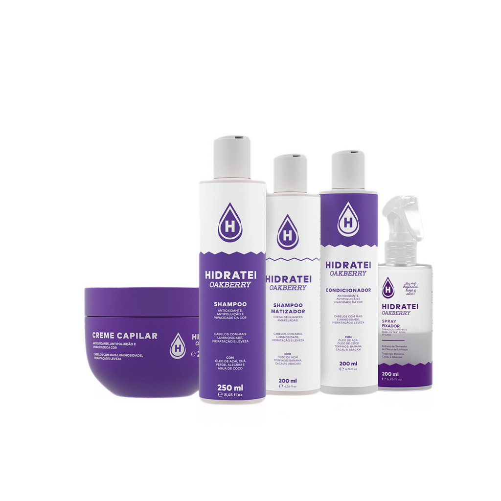 Kit Para Cabelos Completo Hidratei OAKBERRY em Oferta na Shopee