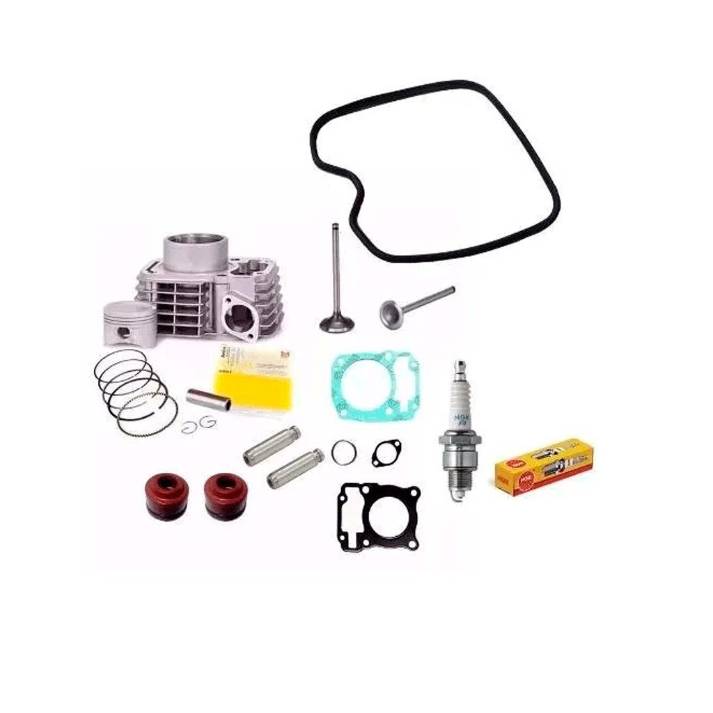 Cilindro PISTAO Motor Guia Junta Valvula Vela Titan Fan 150 Bros