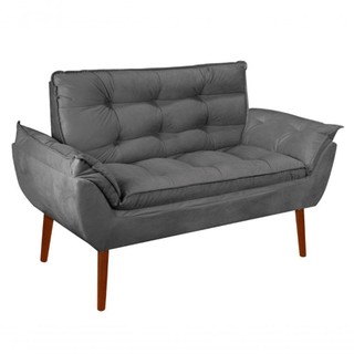 Namoradeira Opala Elegante Suede Cinza Grafite em Oferta na Shopee