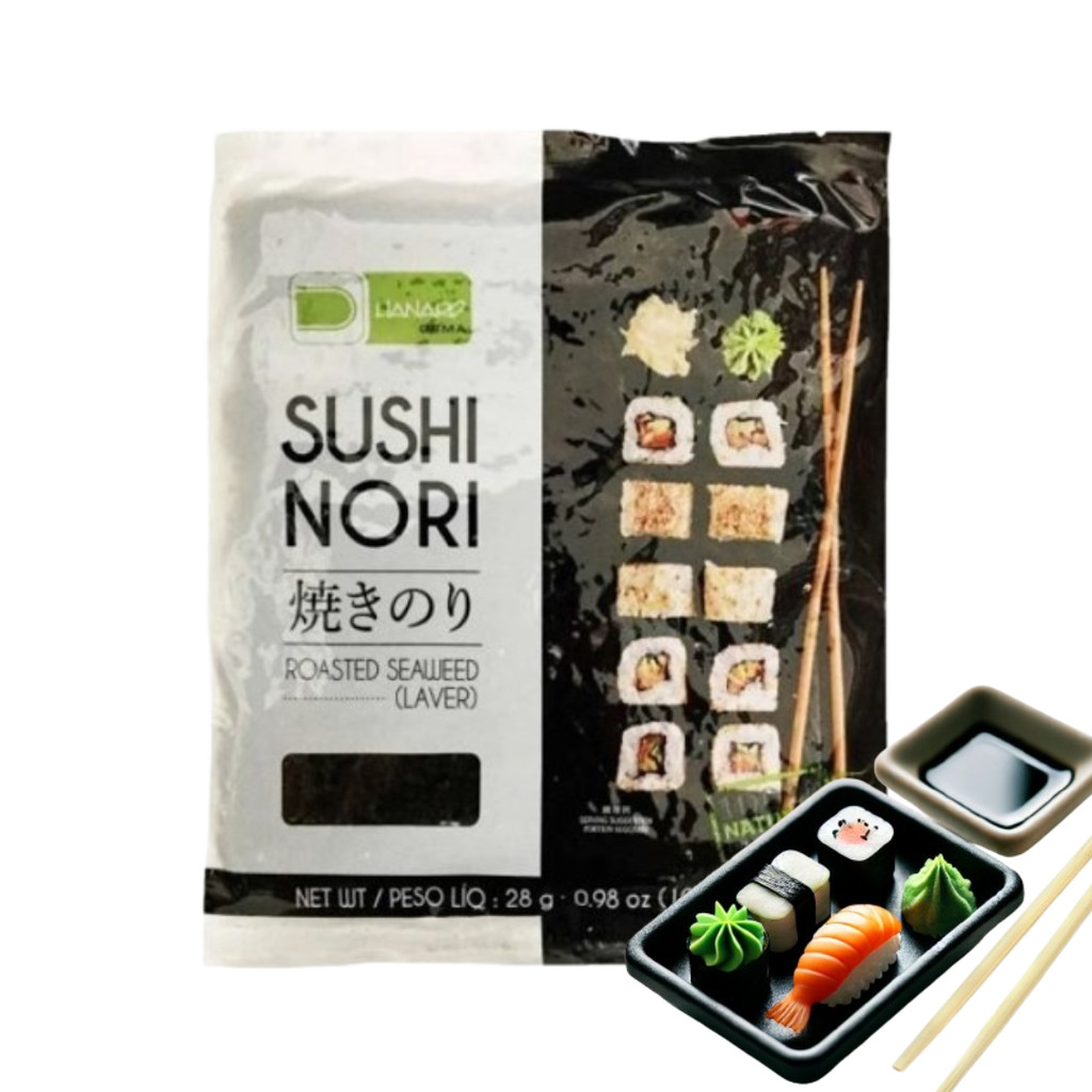 Alga Sushi Nori Hanaro 10 Folhas 28g em Oferta na Shopee