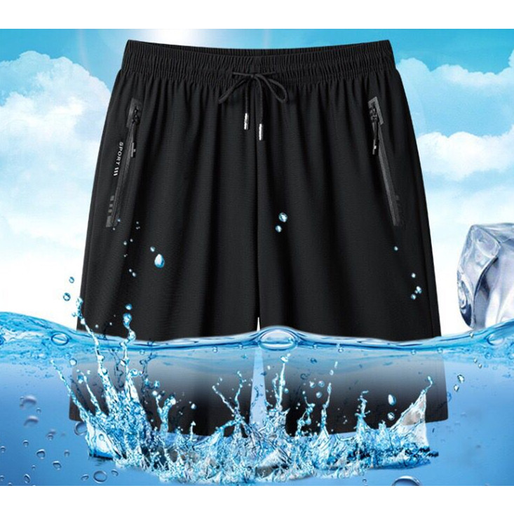 Bermuda Short Masculino  Praia 2 Bolsos Zíper Secagem Rápida Matetial GELO