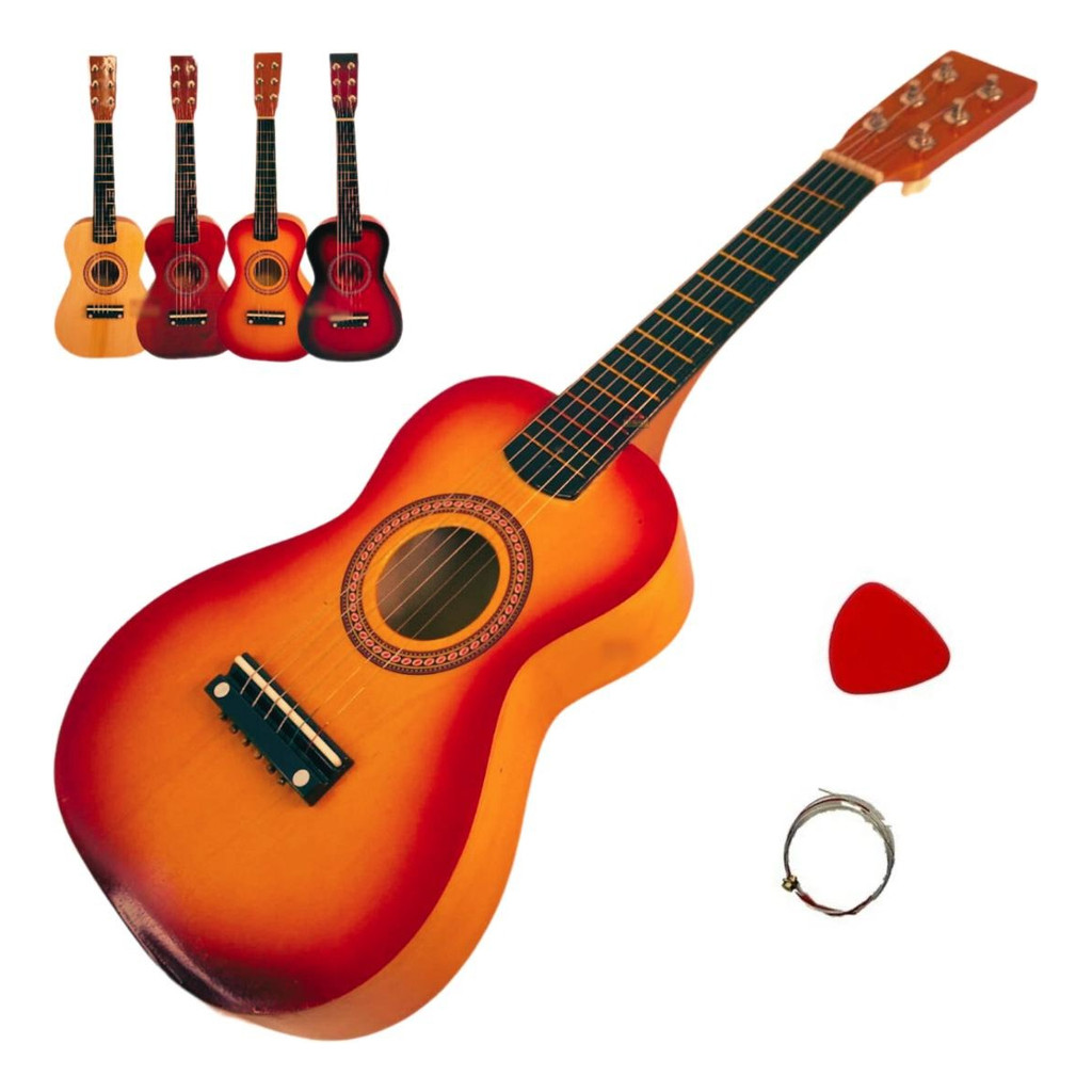 Mini Violão Infantil Acústico Cordas De Aço Permite Afinação