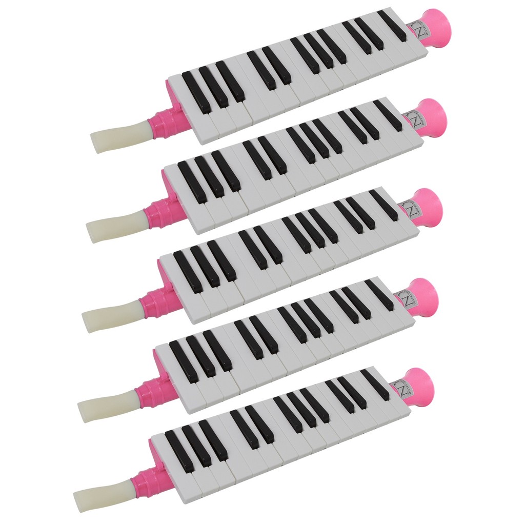Kit 5 Escaletas Melódica 27 Teclas Rosa New York