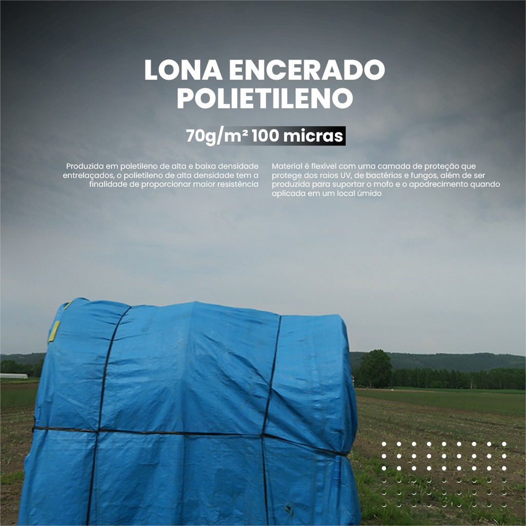 Lona Azul Plástica Impermeável Festa Quintal Telhado Multiuso Vários Tamanhos Multiuso - Ajax · foto 2