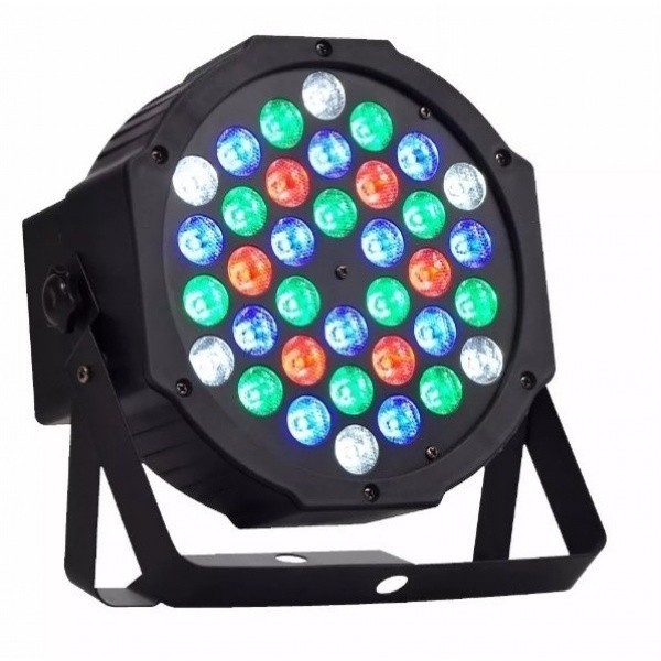 Canhão Luz PAR64 36 LED 1W RGBW DMX Refletor Iluminação Promoção