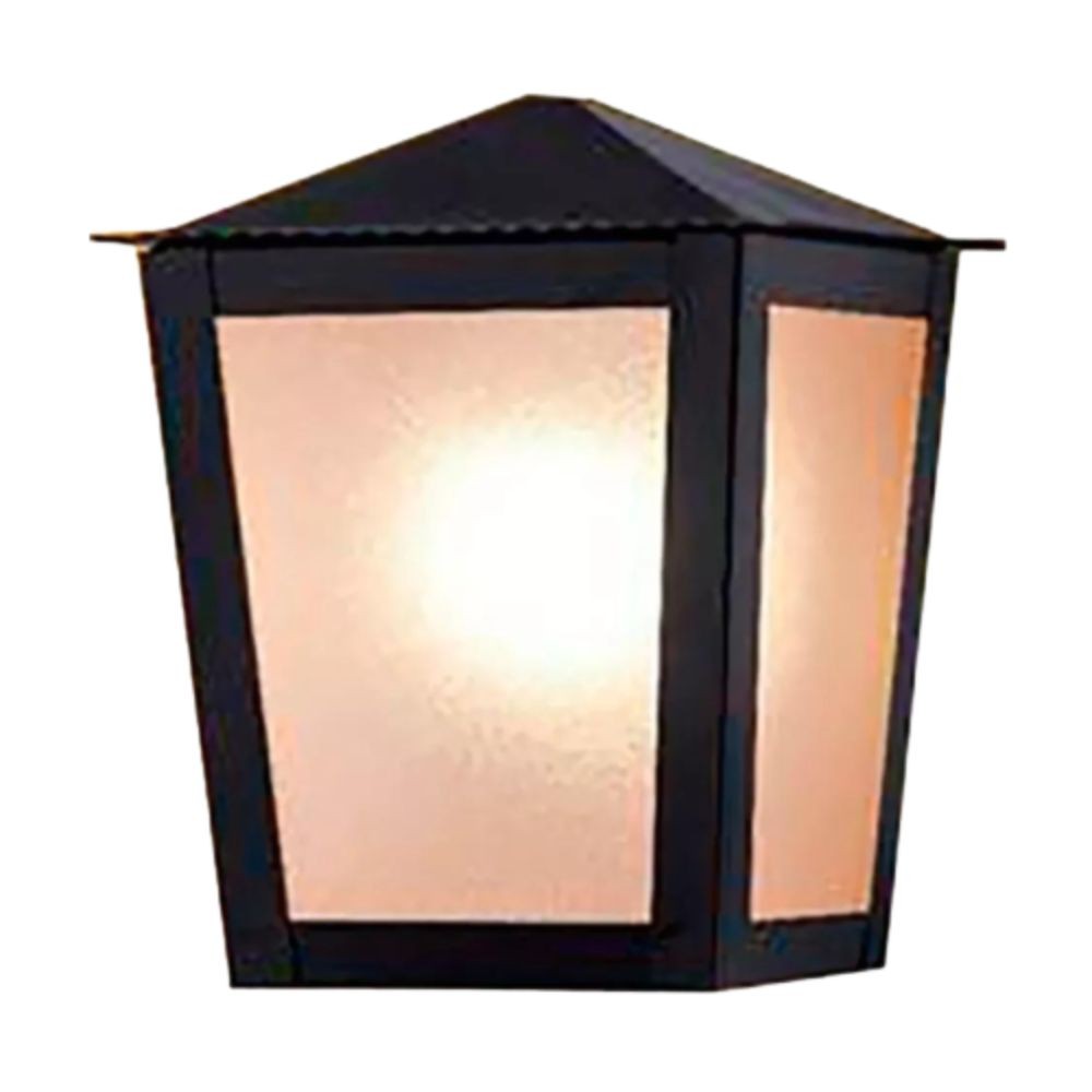 Luminária Arandela Colonial Quadrada Externa Meia face Preta Ideal L-15