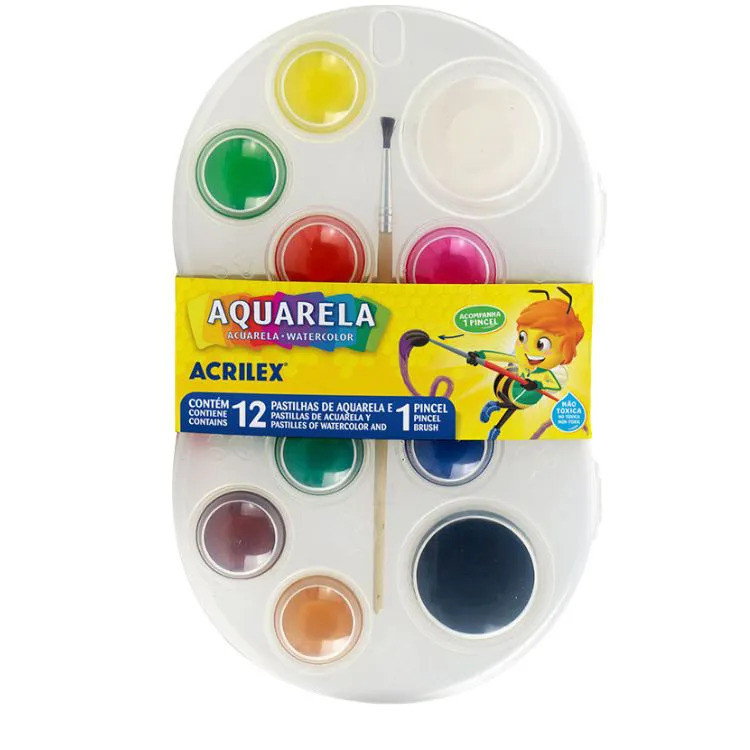 Estojo Aquarela C/12 Cores - Acrilex