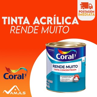 Tinta Acrílica Coral Rende Muito Standard Fosco 800ml em Oferta na Shopee