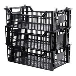 Kit 20 Peças Caixa Plástica Hortifruti Organizadora Agrícola P/ Frutas Legumes Verduras Multiuso