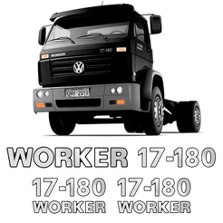 Emblemas 17-180 Worker Adesivo Volkswagen Caminhão Cromado