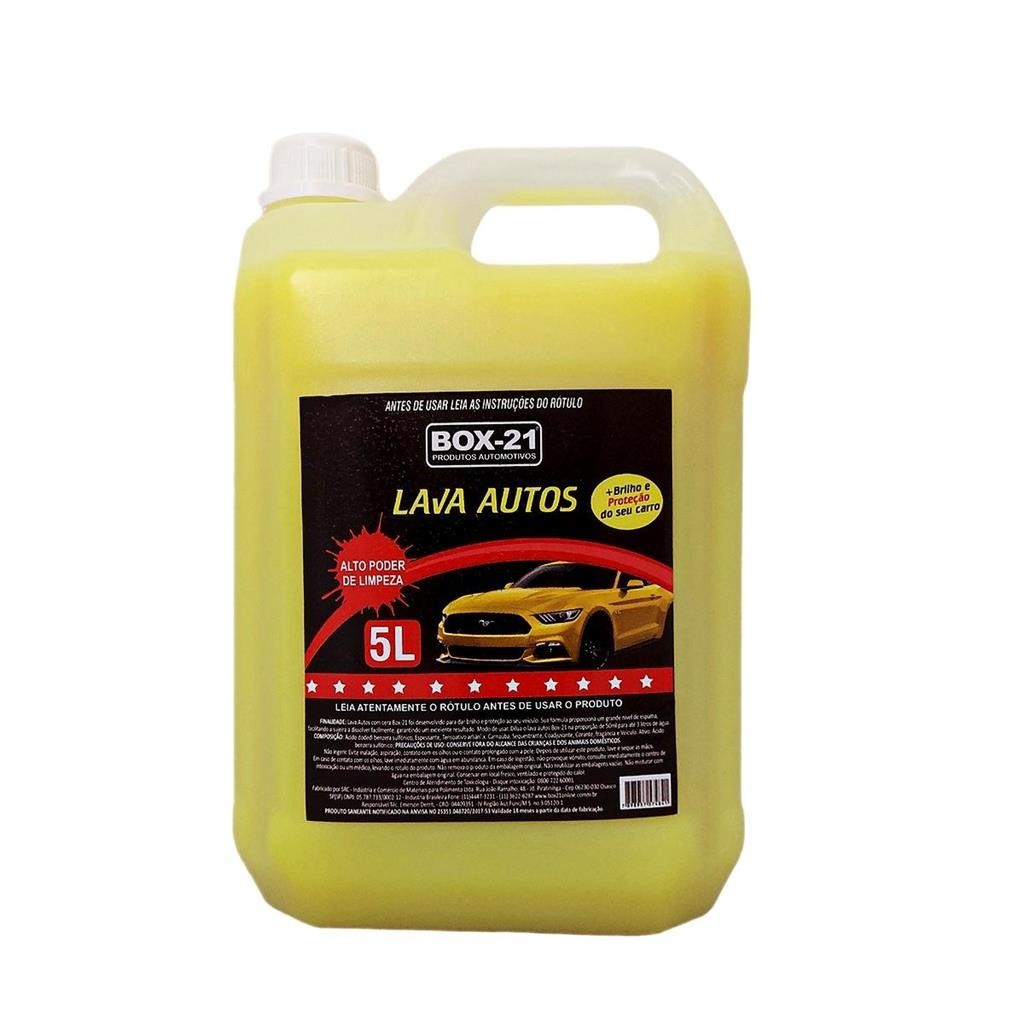 Shampoo Automotivo Lava Autos Concentrado Com Cera Carnaúba 5 Litros - Box 21