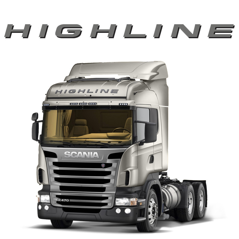 Faixa Highline Scania Adesivo Quebra-Sol Teto Mod Original