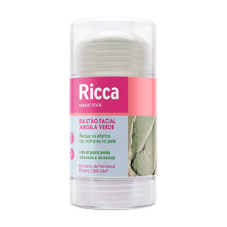 Bastão Facial Ricca Magic Stick Argila Verde em Oferta na Shopee
