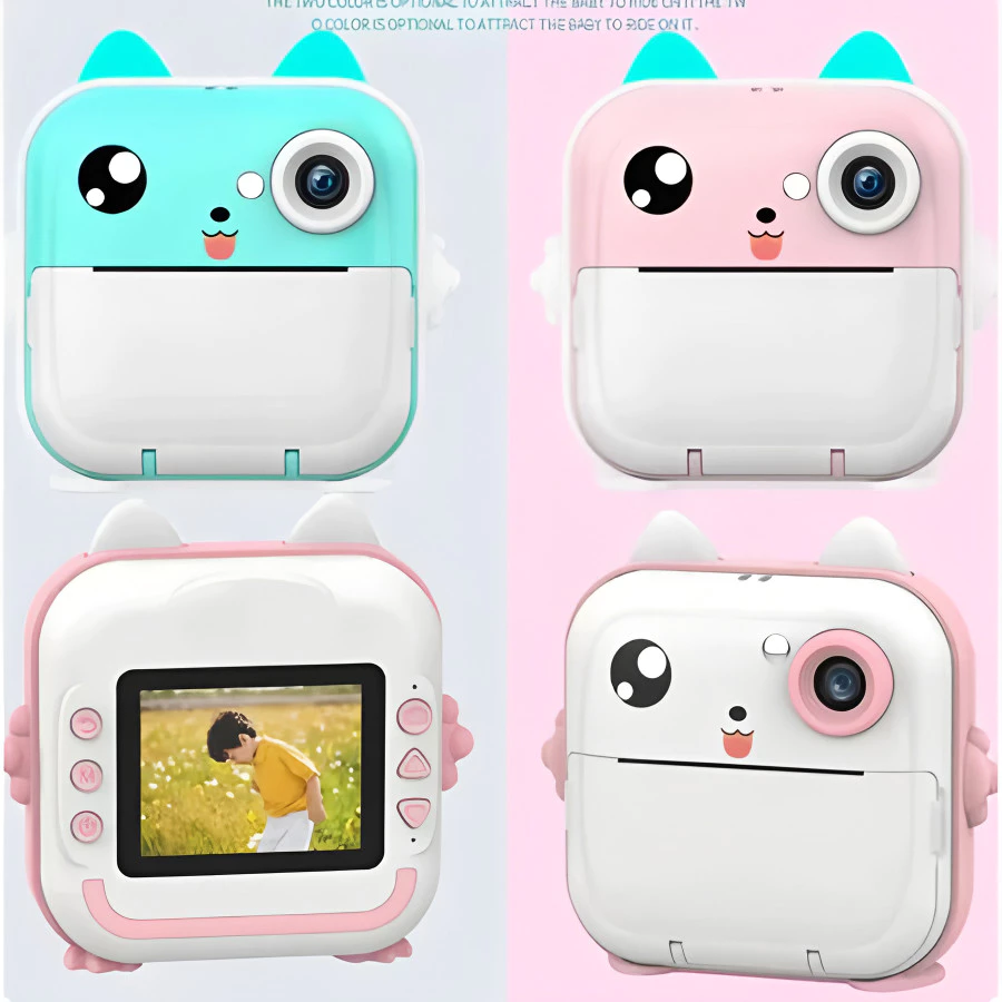 Camera De Impressão Instantânea Para Crianças Vídeo Fotografia Digital Fotográfica Toy Mini Impressora Térmica Boy Girls