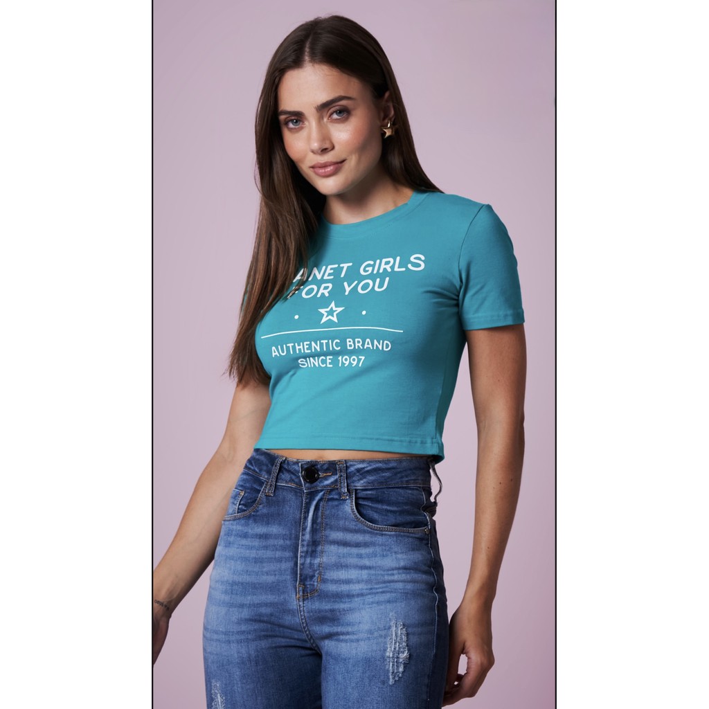 T-Shirt Cropped Feminina Planet Girls 531