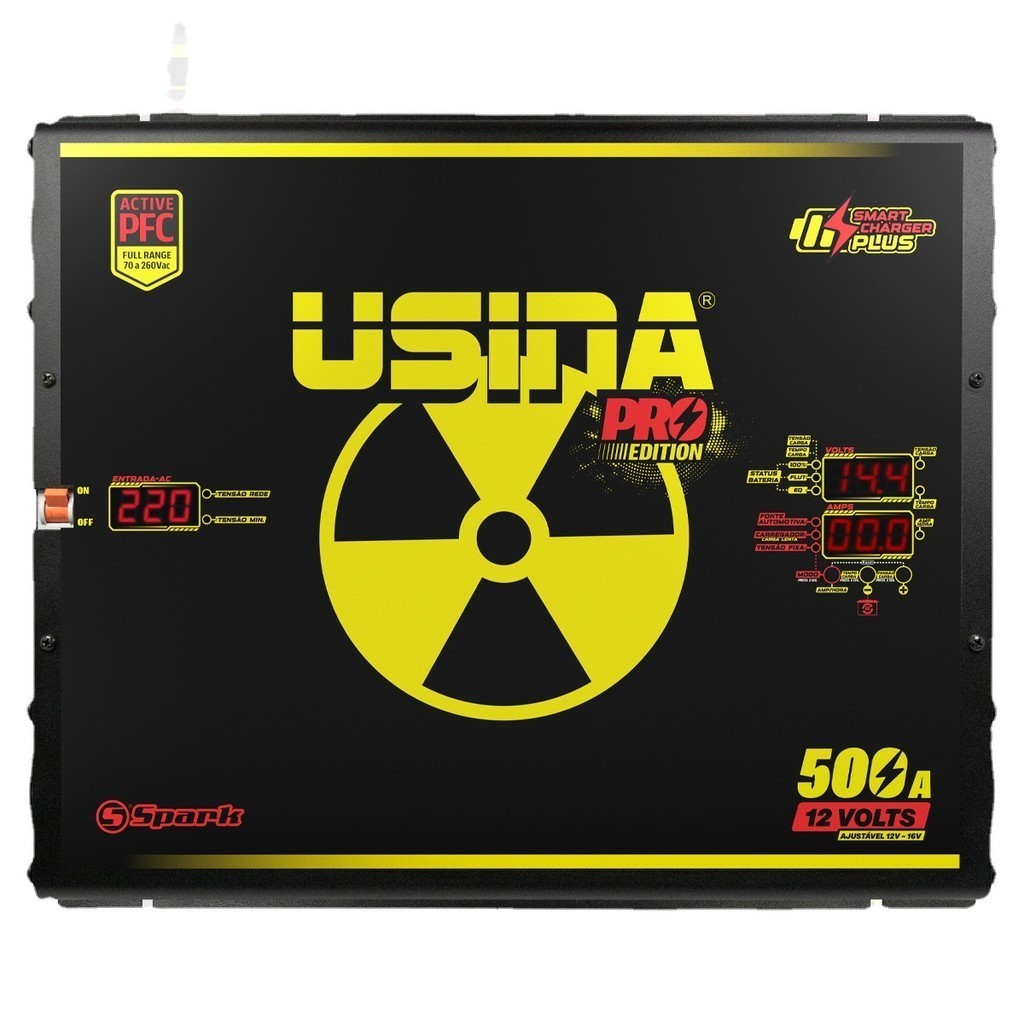 Fonte Automotiva Usina Full Range Pro Edition PFC Ativo 500A 12V, Estabilização Avançada, 6500W Máxima