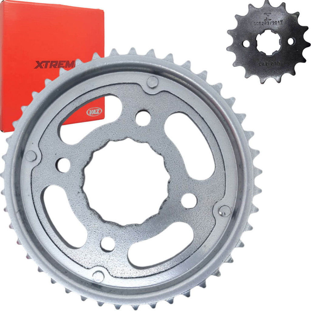 Kit Coroa Pinhão Honda Cg Titan 160/ Fan 160/ Start 160/ Cargo 160 2016 a 2025 Reforçado Vaz