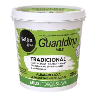 Creme Relaxante Salon Line Guanidina Tradicional Mild 215g em Oferta na Shopee