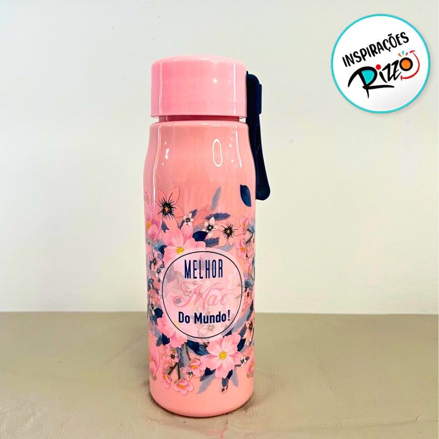 Garrafa Squeeze - Melhor Mãe do Mundo - 500ml - 1 unidade - Rizzo