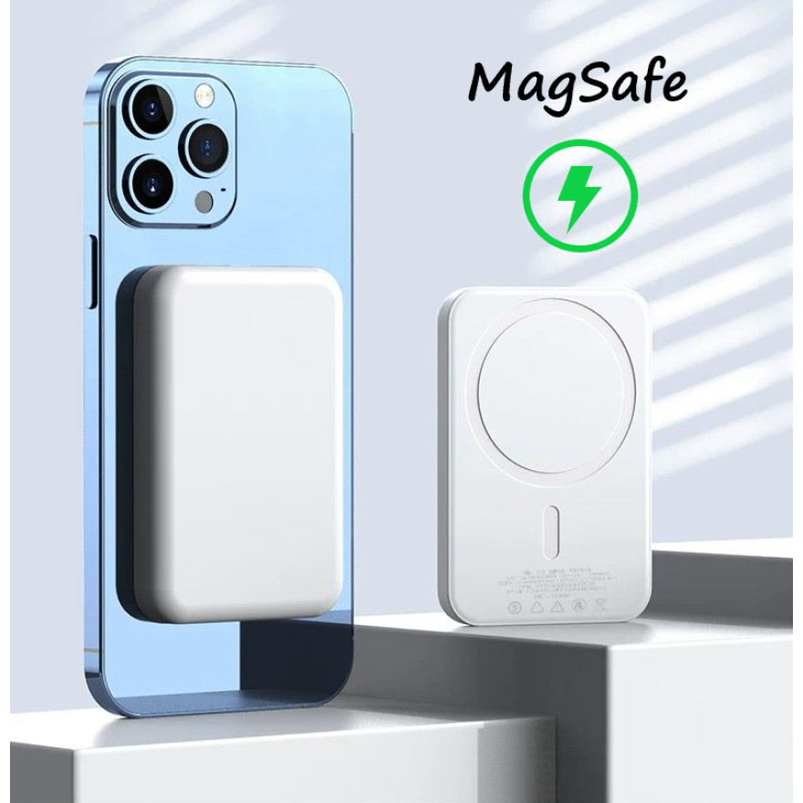 Carregador Portátil Indução para iPhone Celular Android Magsafe Apple Sem fio Bateria powe...