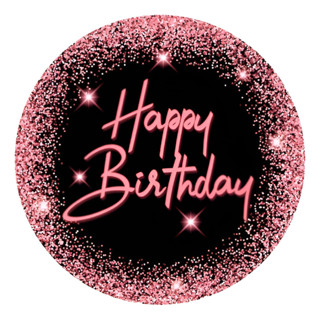 Painel Redondo 50x50cm Happy Birthday Feliz Aniversário Party Com Elástico em Oferta na Shopee