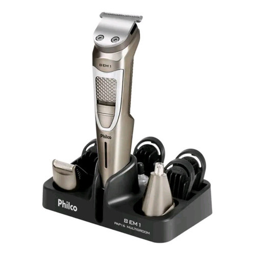 Aparador De Pelos 8 Em 1 Sem Fio Lamina em Aço Inoxidavel Multigroom PAP16 15 W Bivolt Philco em Oferta na Shopee