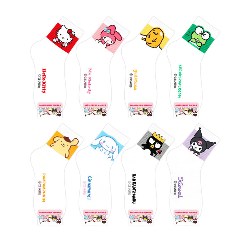1pcs Série Personagens De Desenhos Animados Primavera E Verão Meias Finas Respiráveis Confortáveis De Tubo Médio