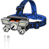 Lanterna de cabeça recarregável por USB