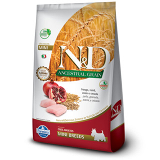 Ração N&D Ancestral Grain para cachorros adultos mini breeds frango e romã 2,5kg em Oferta na Shopee