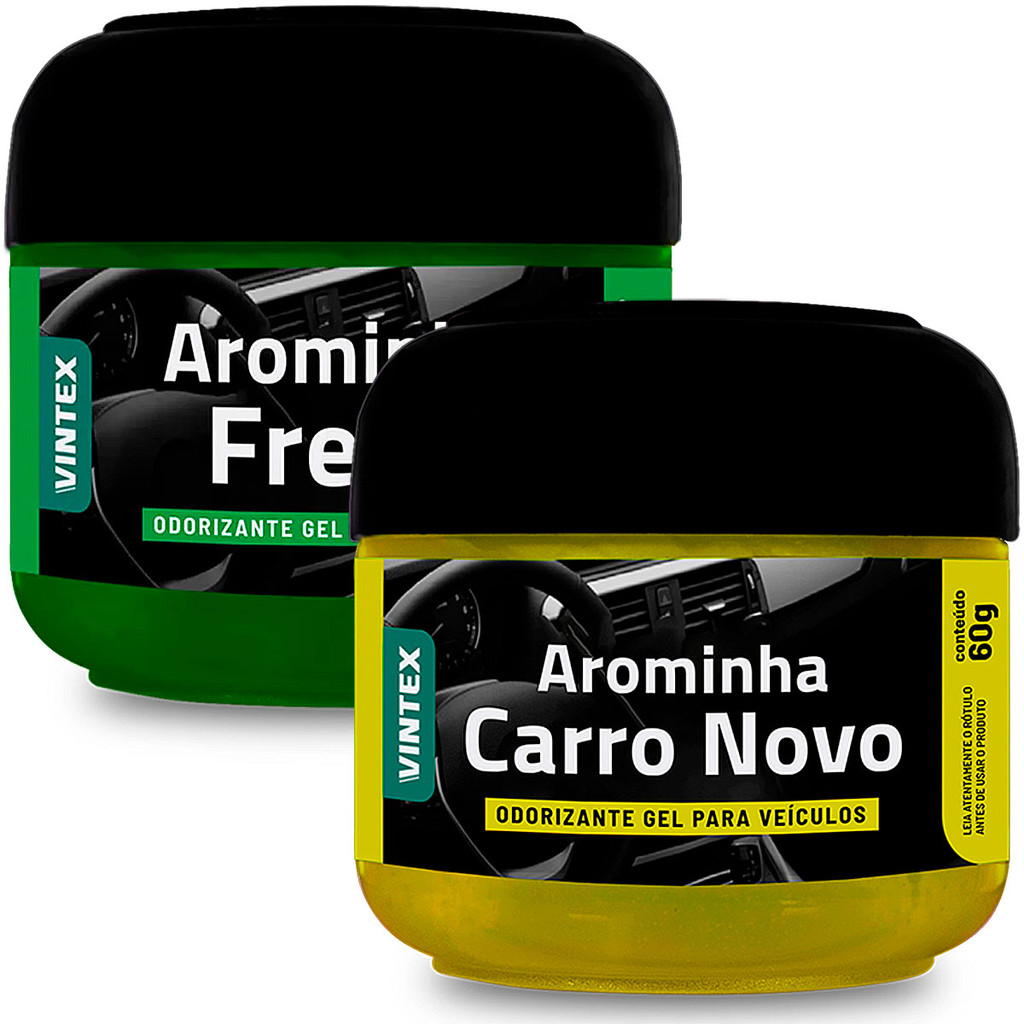 Kit 2 Aromatizantes Carro Novo Cheirinho Fresh Gel Vonixx Vintex Autmotivo