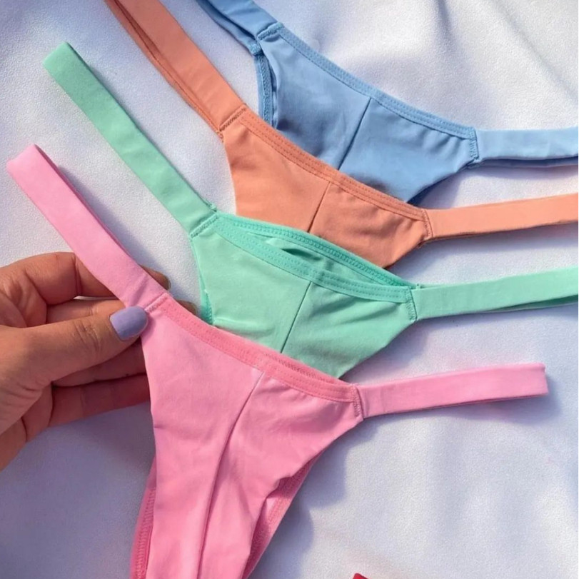 Kit 5 Calcinhas Fio Duplo Biquini Microfibra Premium Tanga com Tirinhas Lingerie Feminina em Oferta na Shopee