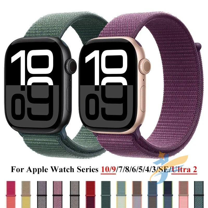 Loop De Náilon Para Apple Watch Pulseira 45mm 44mm 49mm 46mm 40mm 41mm 42mm 38mm