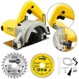 Kit Serra Mármore Tipo Makita Menegotti +Disco para Corte em Alvenaria + Disco de Corte para Madeira