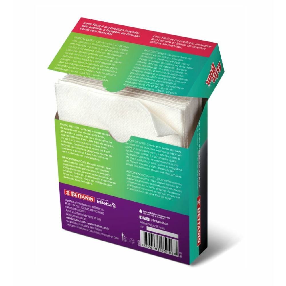 Kit Lenço Antimanchas Lave Fácil 5 unidades EsfreBom Bettanin em Oferta na Shopee