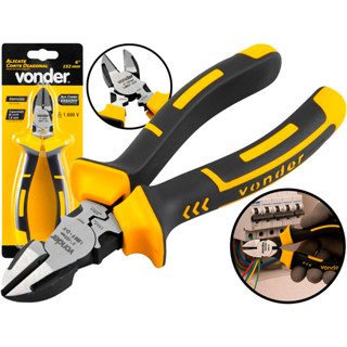 Alicate De Corte Diagonal 6" Aço Cabo Emborrachado Isolado Eletricista Cortar Desencapar Fios em Oferta na Shopee