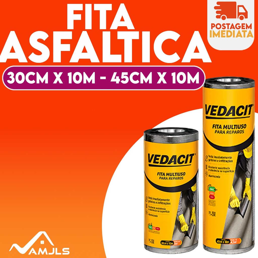 Fita Asfaltica Para Reparos Multiuso Veda Imediato Vedacit