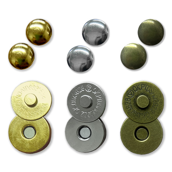 Kit 10 Botoes Ima Magnetico 18mm Rebite Costura Externa Bolsa Mochila Artesanato Fixacao Resistente Kit 10 Botoes Ima Magnetico 18mm Rebite Costura Externa Bolsa Mochila Artesanato Fixacao Resistente