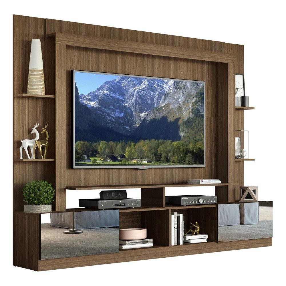 Estante com Suporte TV 65" Portas c/ Espelho Oslo Multimóveis V3382 em Oferta na Shopee