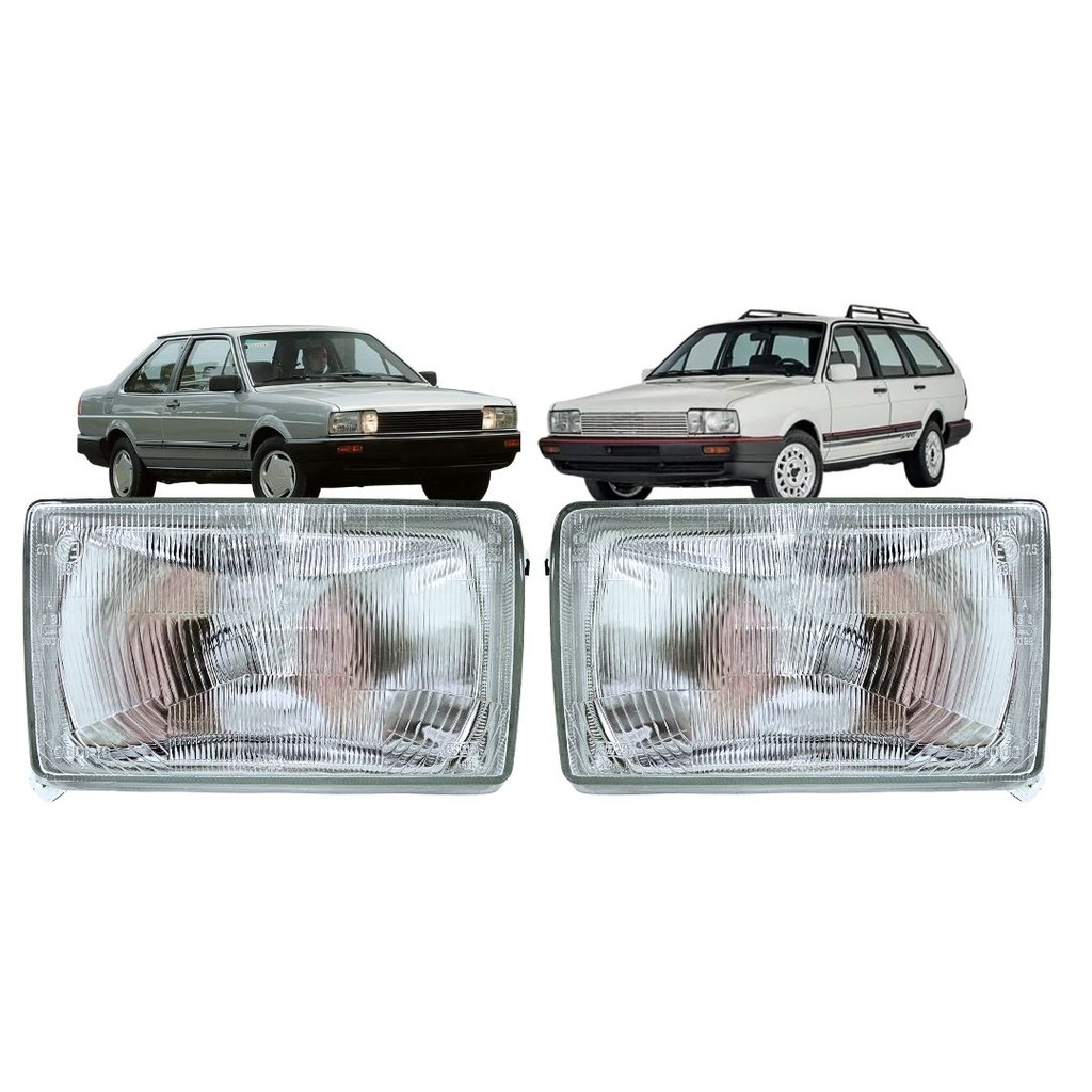 Par Farol Dianteiro Principal Para Vw Santana Quantum CS/CD/CG/CL/GL 1985 a 1990 3259410431