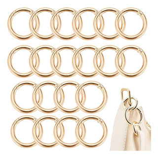 Kit 20 Argola Articulada Mosquetão 4cm Ext. Dourada / Prata