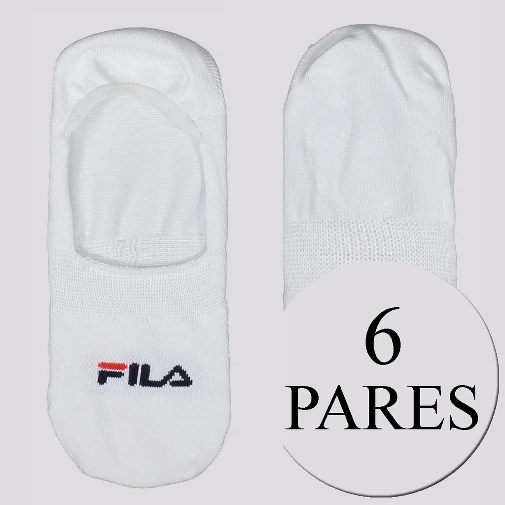 Kit Meia Fila 6 Pares Cano Invisível Branco em Oferta na Shopee