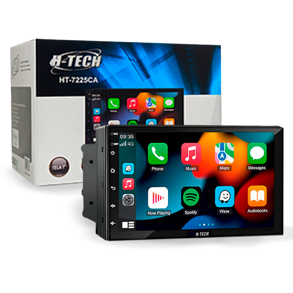 Multimidia Ht-7225ca Android Auto Carplay 2 Din 7 Pol QLED 2+64GB H-Tech - Spare Parts and Accessories for Vehicles