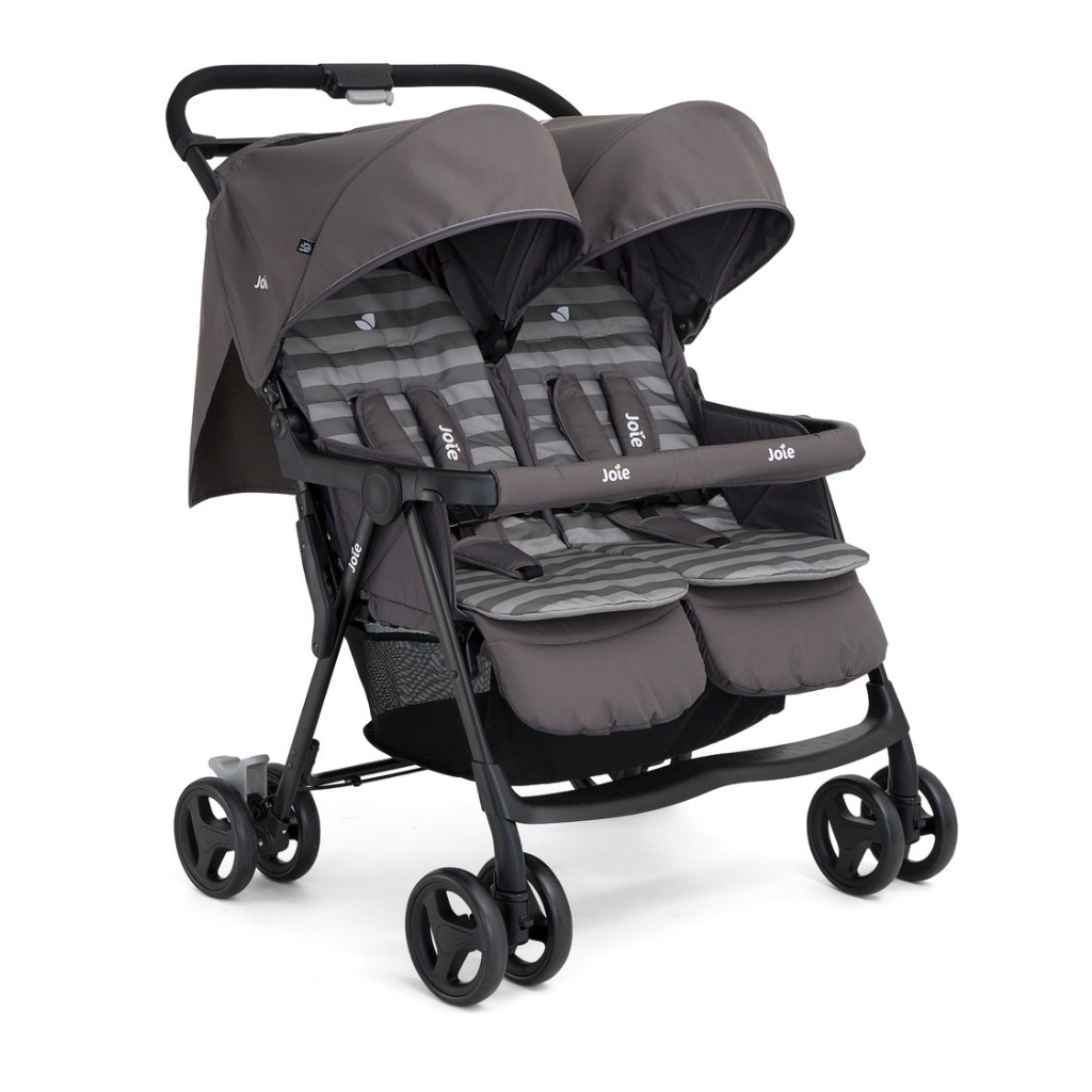 Carrinho de Bebê Para Gêmeos Aire Twin Cinza Dark Pewter - Joie