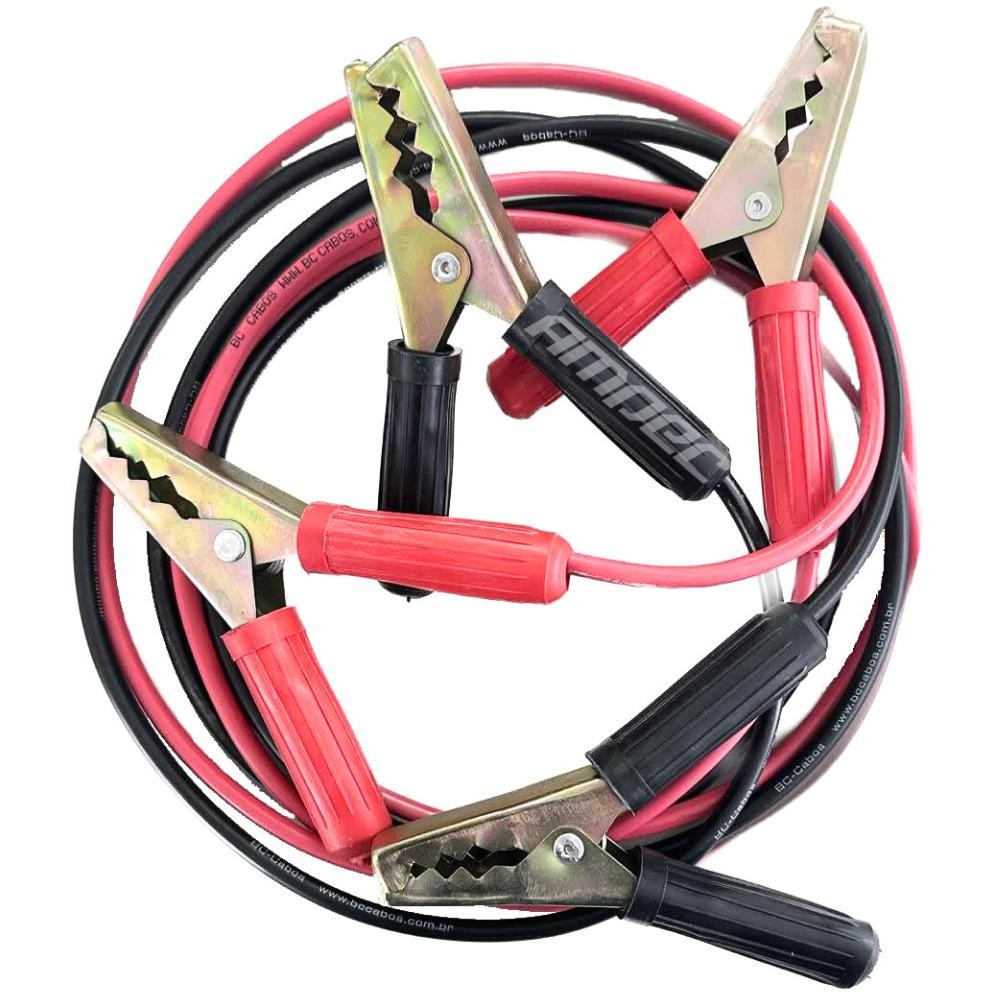 Cabo Transferencia Bateria 200A Carros Motos 2,5m Cobre BC