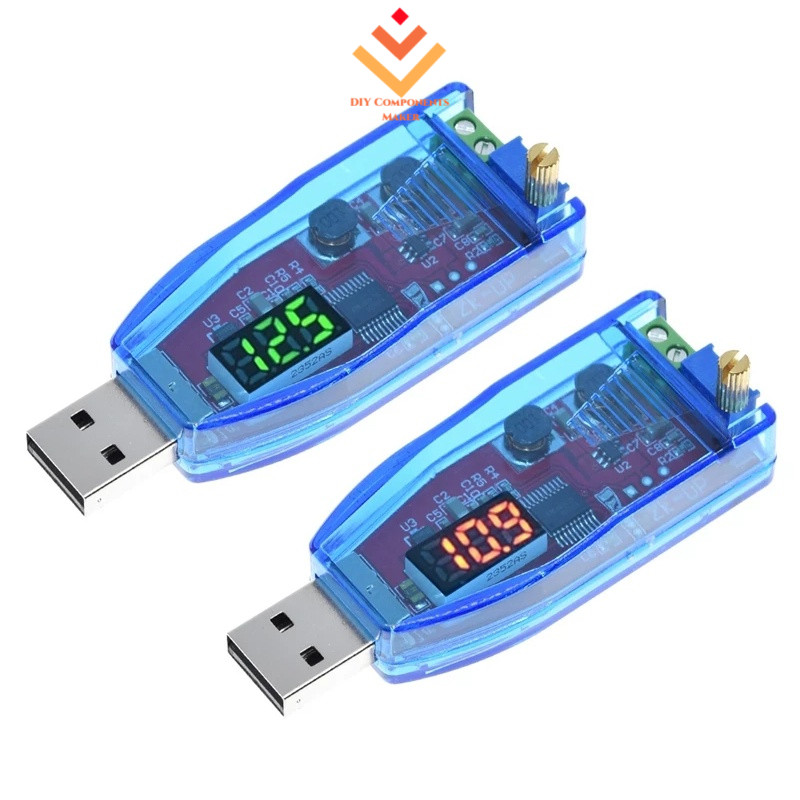 LED DC-5V A 1-24V Potenciômetro Ajustável USB Step Up/Down Buck Boost Conversor Fonte De Alimentação Módulo Regulador De