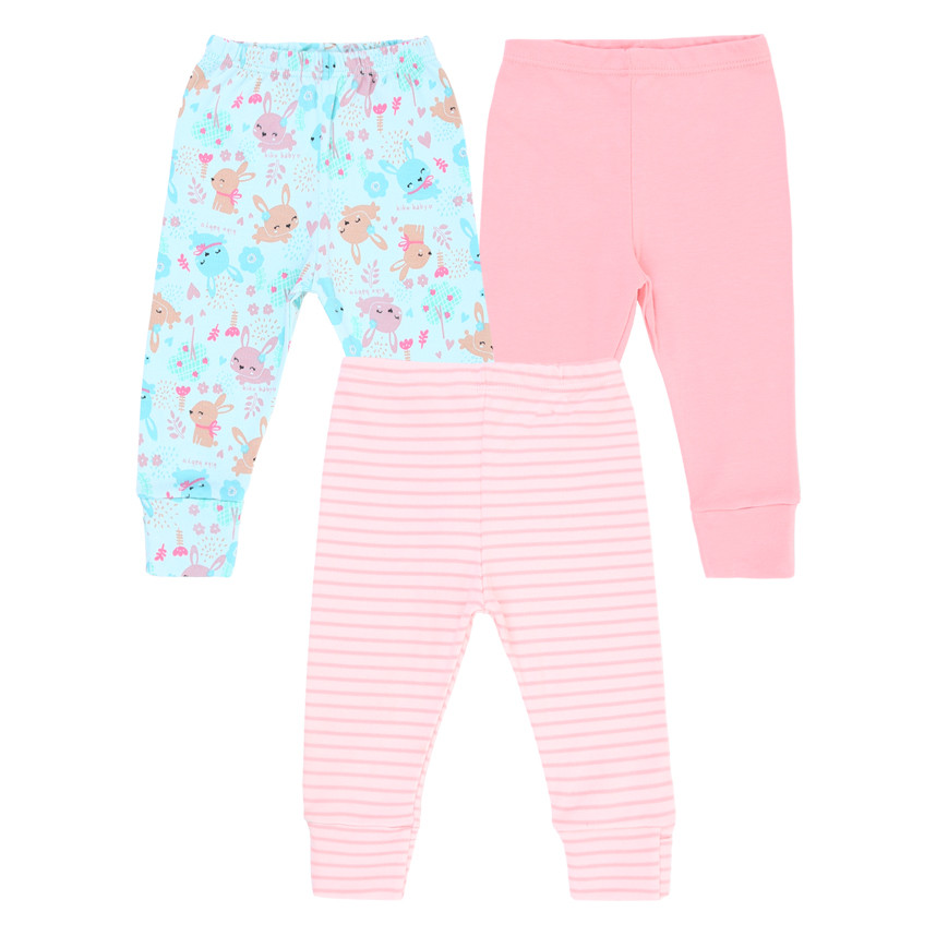 Kit Mijão Bebê Kiko Baby Suedine Vira Pé Coelhinha - 3 Peças