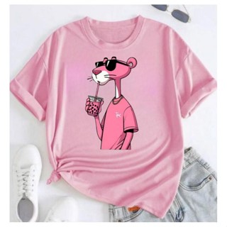 camisa femenina da pantera cor de rosa estilosa em Oferta na Shopee