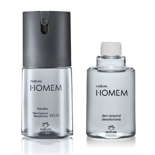 Kit Deo Corporal Natura Homem com Refil 100 ml cada, Natura Cosméticos, Produto Original, Desodorante