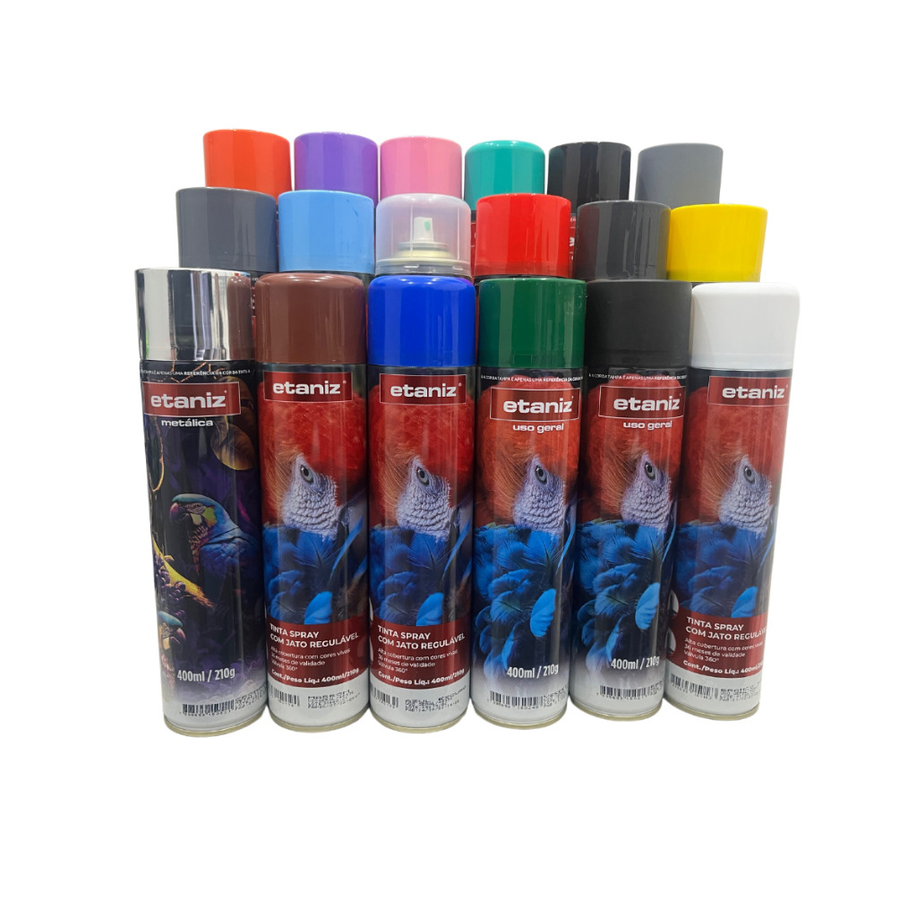 Tinta spray todas as cores 400 ml ETANIZ incrivelmente qualificado