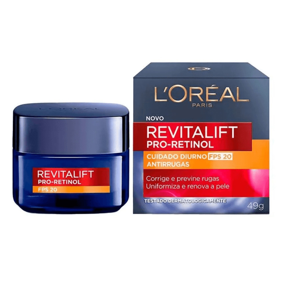 Creme L'Oréal Paris Antirrugas Revitalift Pro-Retinol Diurno 49g — R$ 128,90 em Shopee